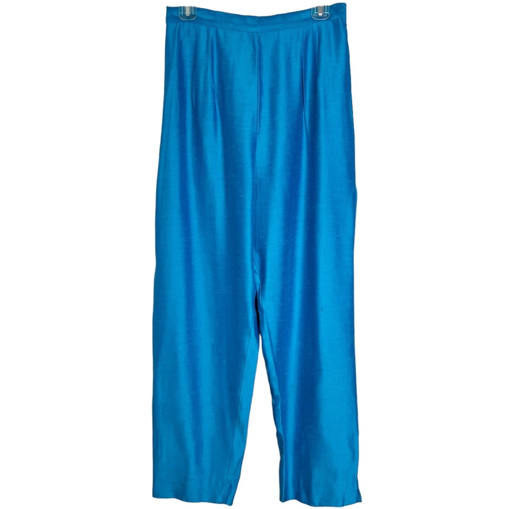 Vintage Dani Max Super High Waist Straight Leg Dress Pants Turquoise Women’s 14